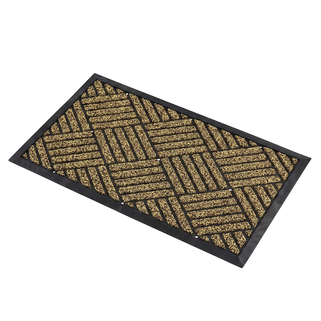 Front Door Mat Heavy Duty Brown 43x73cm