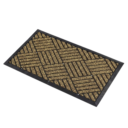 Front Door Mat Heavy Duty Brown 43x73cm