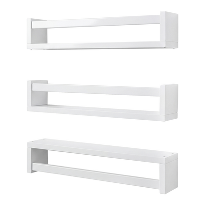 Kids Floating Wall Shelves Pine Wood 3 Pack | HomeAndLiving - 9