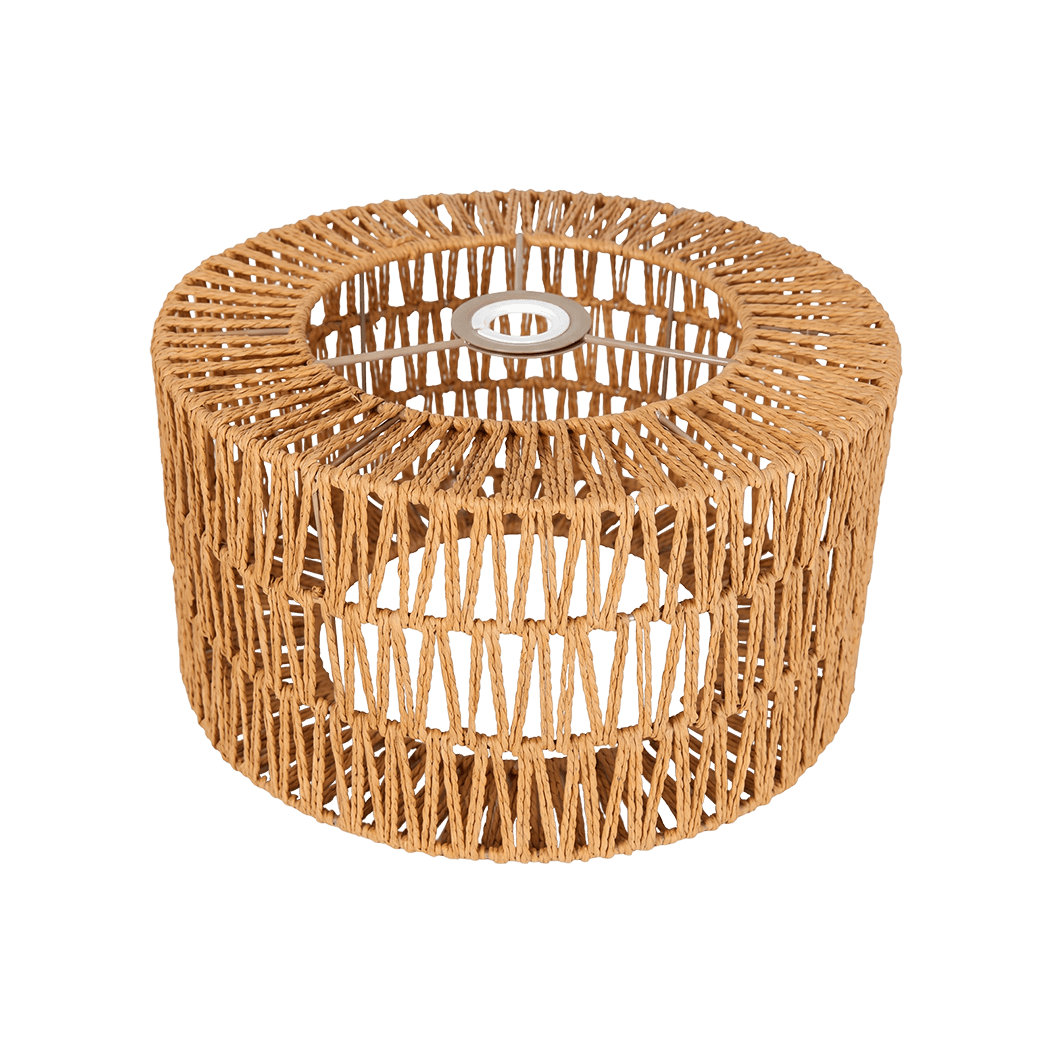 Woven Pendant Light Shade Yellow 32x32x17cm
