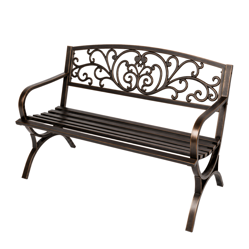Levede Garden Bench Seat Outdoor Furniture Patio Park Lounge Chair Bronze 3 Seat