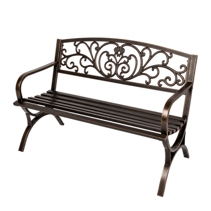 Levede Garden Bench Seat Outdoor Furniture Patio Park Lounge Chair Bronze 3 Seat