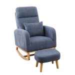 Premium Rocking Chair Ottoman Footrest With Side Pocket  Adjustable