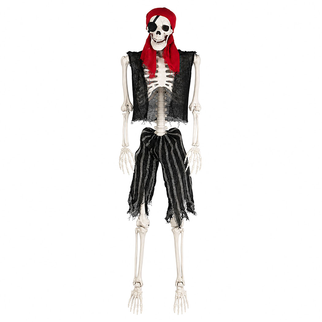 Life Size Pirate Skeleton Decor 166x38x17cm