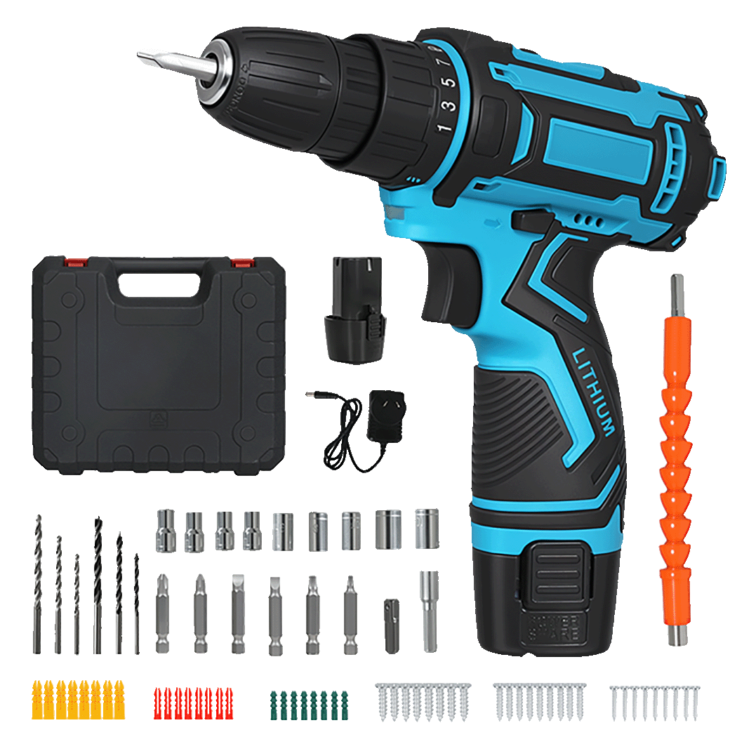 Cordless Drill 12V High Torque Kit 19x6x20cm