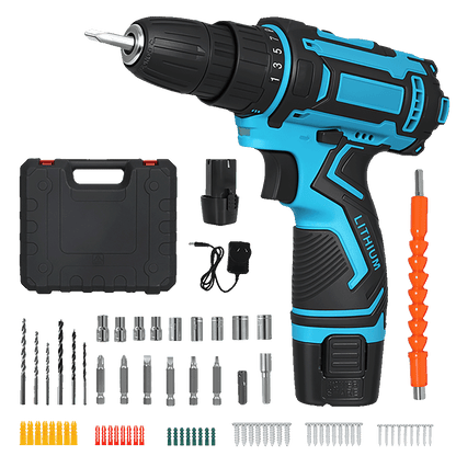Cordless Drill 12V High Torque Kit 19x6x20cm