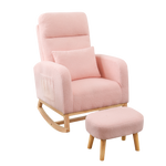 Luxury Rocking Chair Ottoman Footrest With Side Pocket  Comfortable