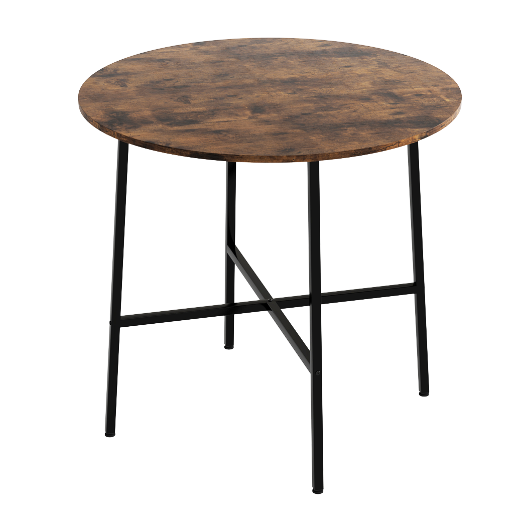 Round Dining Table 80cm Brown 80x80x76cm