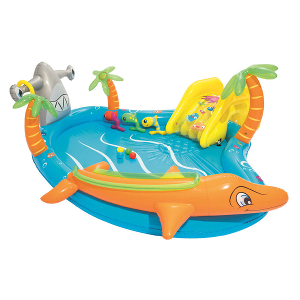  Inflatable Sea Life Water Fun Park Pool With Slide 273L