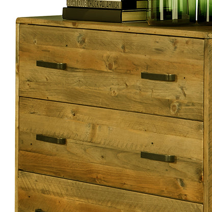 Light Brown Tallboy With 4 Storage Drawers