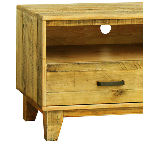 TV Cabinet with 3 Storage Drawers with Shelf Light Brown