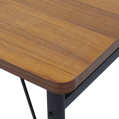 Modern 1x Dining Table +1x Bench Set Steel Home Kitchen Farmhouse