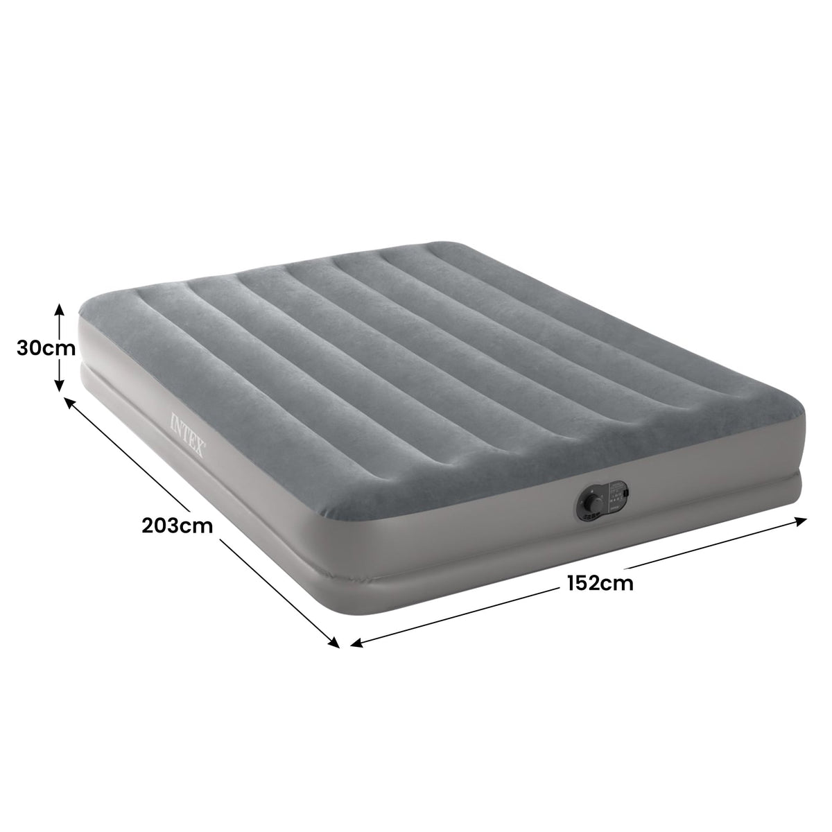 Queen Airbed Velvet Surface 152x30x203cm
