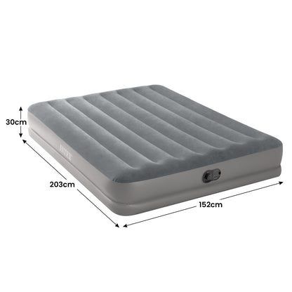Queen Airbed Velvet Surface 152x30x203cm