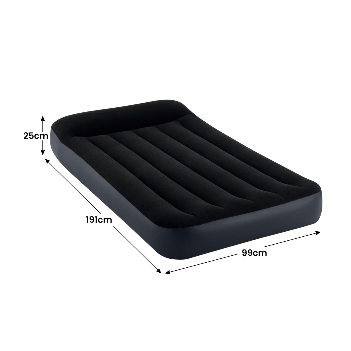 Velvet Airbed Pillow Rest 99x25x191cm