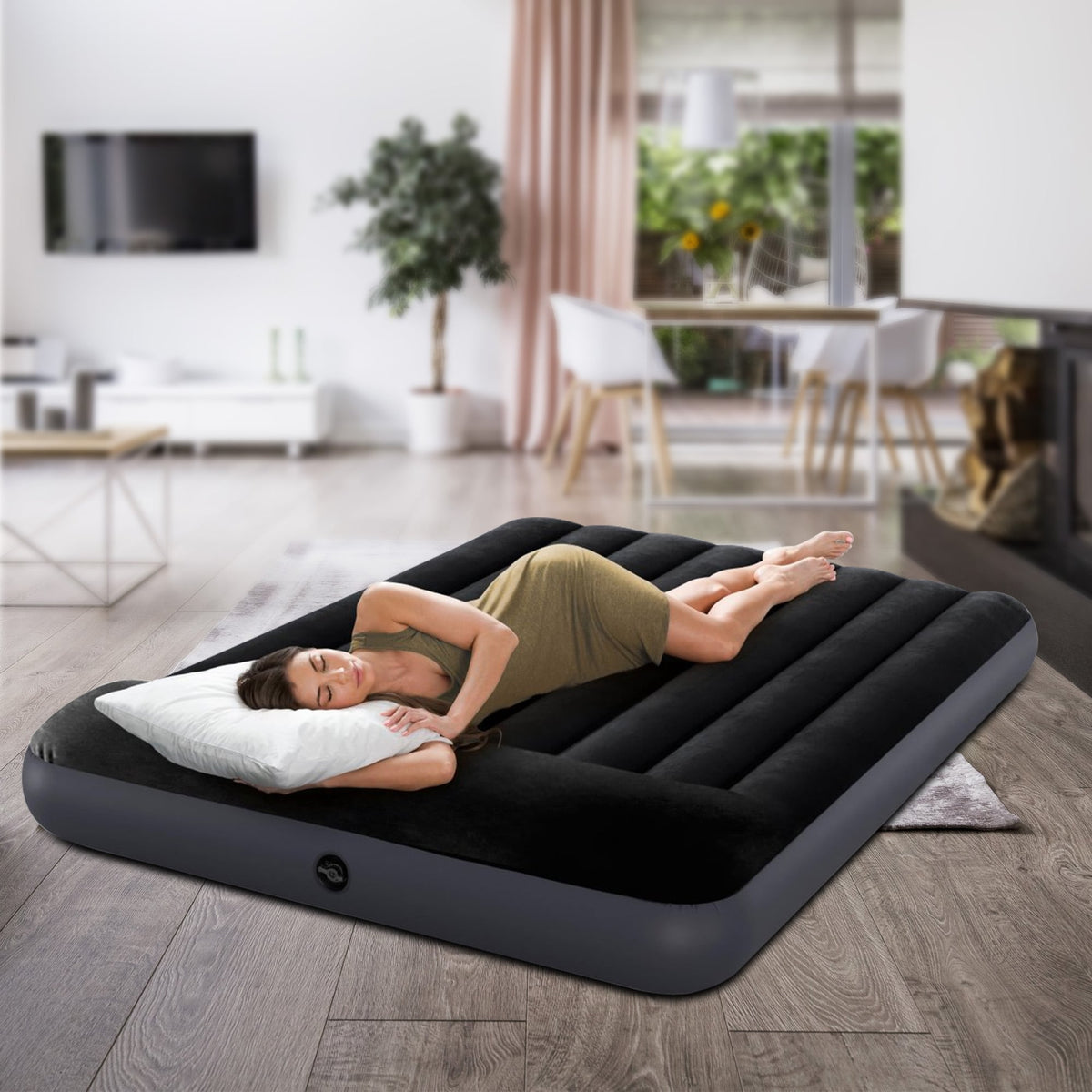 Velvet Airbed Pillow Rest 137x25x191cm