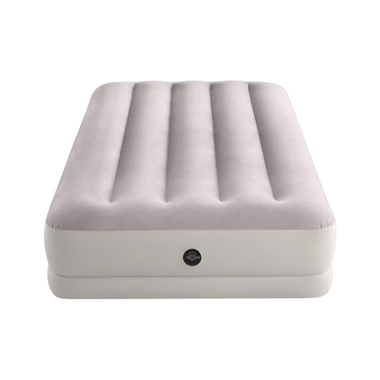 Cream Velvet Airbed Mattress 99x30x191cm