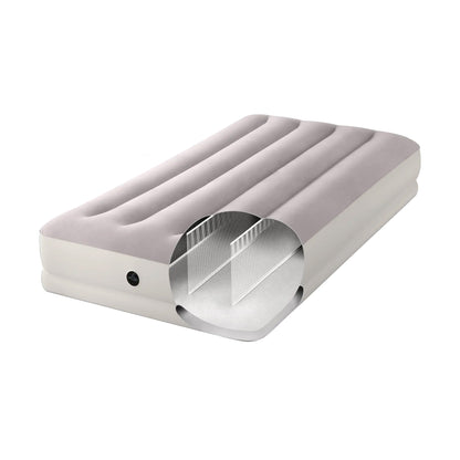 Cream Velvet Airbed Mattress 99x30x191cm