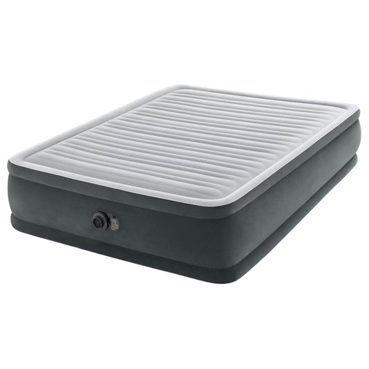 Queen Elevated Air Mattress Intex Dura-Beam Deluxe 46cm Thick Fiber-Tech