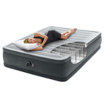 Queen Elevated Air Mattress Intex Dura-Beam Deluxe 46cm Thick Fiber-Tech