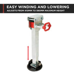 2x AL-KO 590mm Drop Down Stabiliser Leg Corner with Big Foot Support