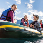 Seahawk 4 Inflatable Boat Set 4-Person Fishing Raft Oars Pump