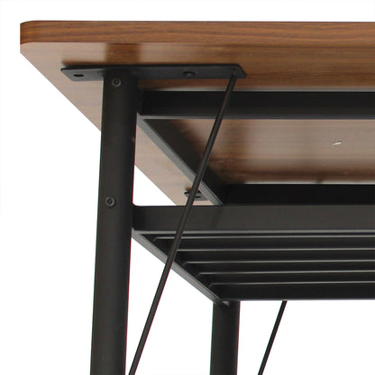 Functional Dining Table Storage Shelf 4-6 Seater 150cm  Adjustable