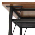 Functional Dining Table Storage Shelf 4-6 Seater 150cm  Adjustable