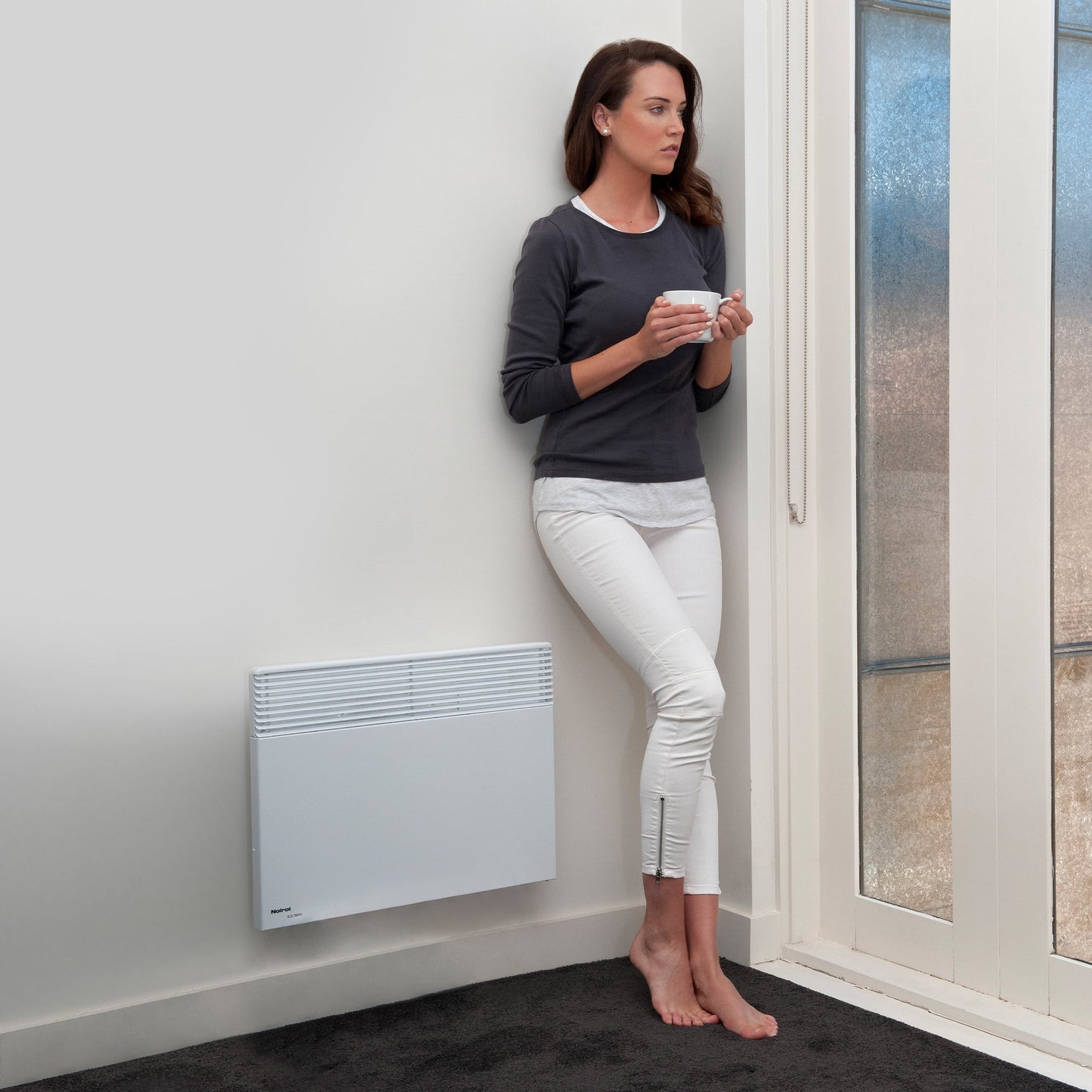 Noirot 2000W 7358-7 Electric Panel Heater with Castors Refurbished Unit