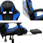 Spire Zinc Adjustable Blue & Black Ergonomic Gaming Office Chair