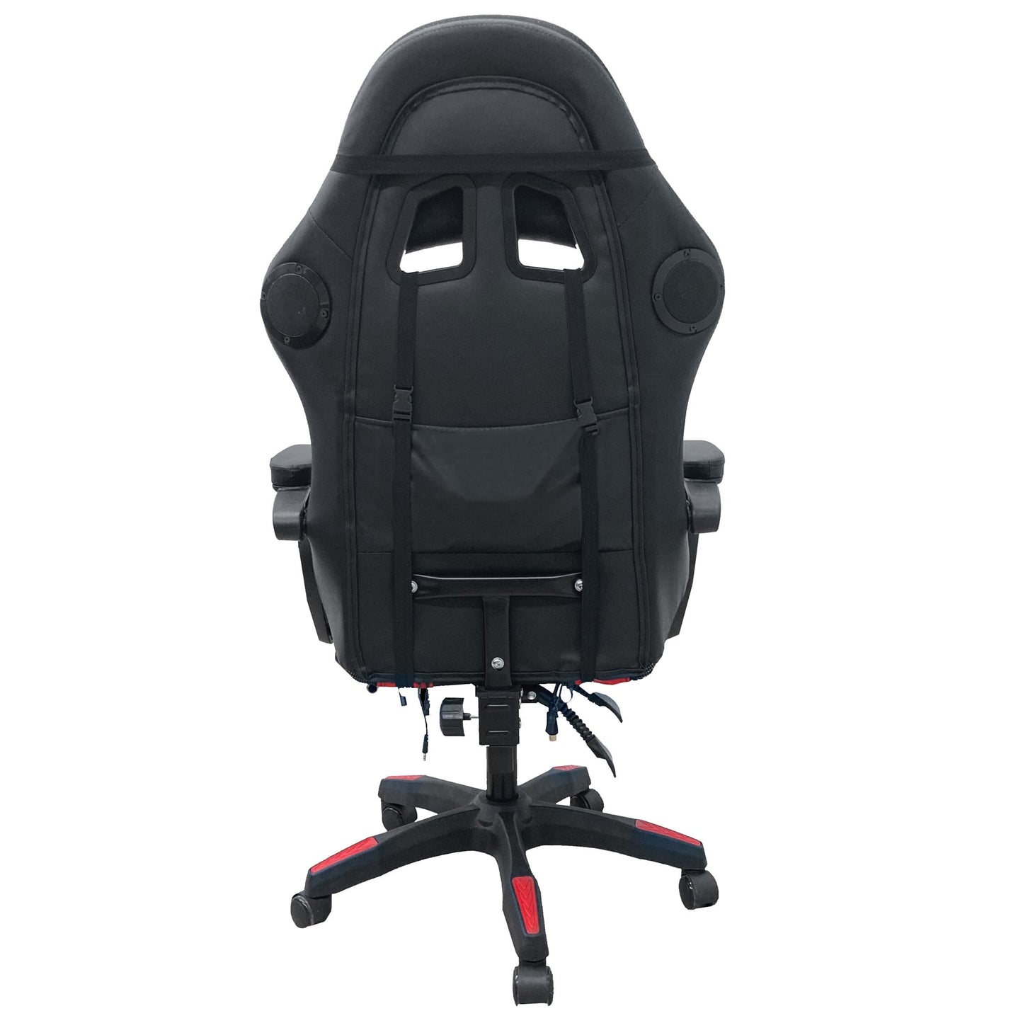 LED Massage Gaming Chair Spire Onyx Red and Black Ergonomic Office