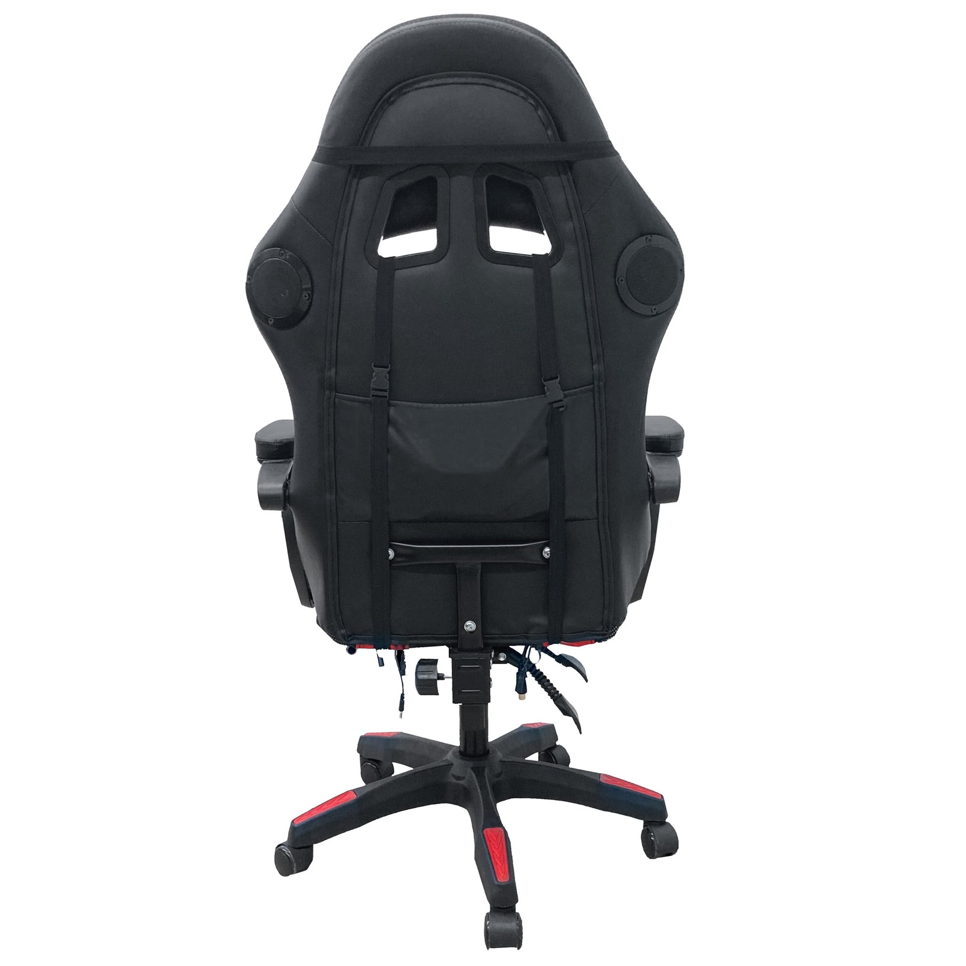 LED Massage Gaming Chair Spire Onyx Red and Black Ergonomic Office