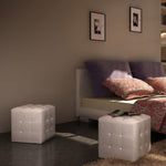 2 x Cubed stool white