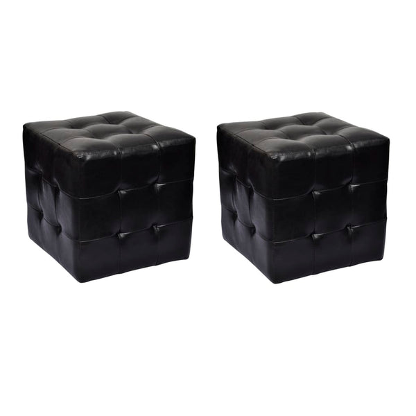  2 x Cubed stool black