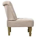 French Chairs 2 pcs Cream Fabric
