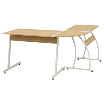 Corner Desk L-Shaped Oak