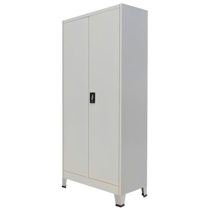 Office Cabinet with 2 Doors Steel Grey