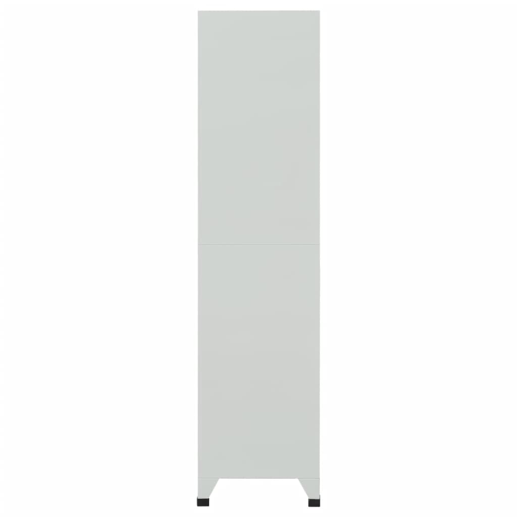 Locker Cabinet with 6 Compartments Steel Grey