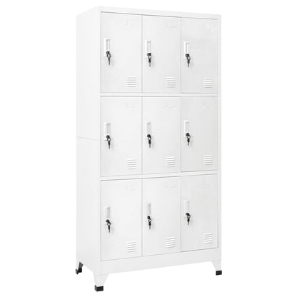 Locker Cabinet with 9 Compartments Steel Grey