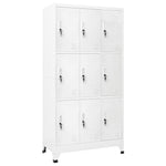 Locker Cabinet with 9 Compartments Steel Grey