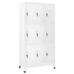 Locker Cabinet with 9 Compartments Steel Grey