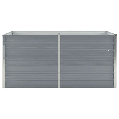 Raised Garden Bed Galvanised Steel Grey - 160×80×77cm