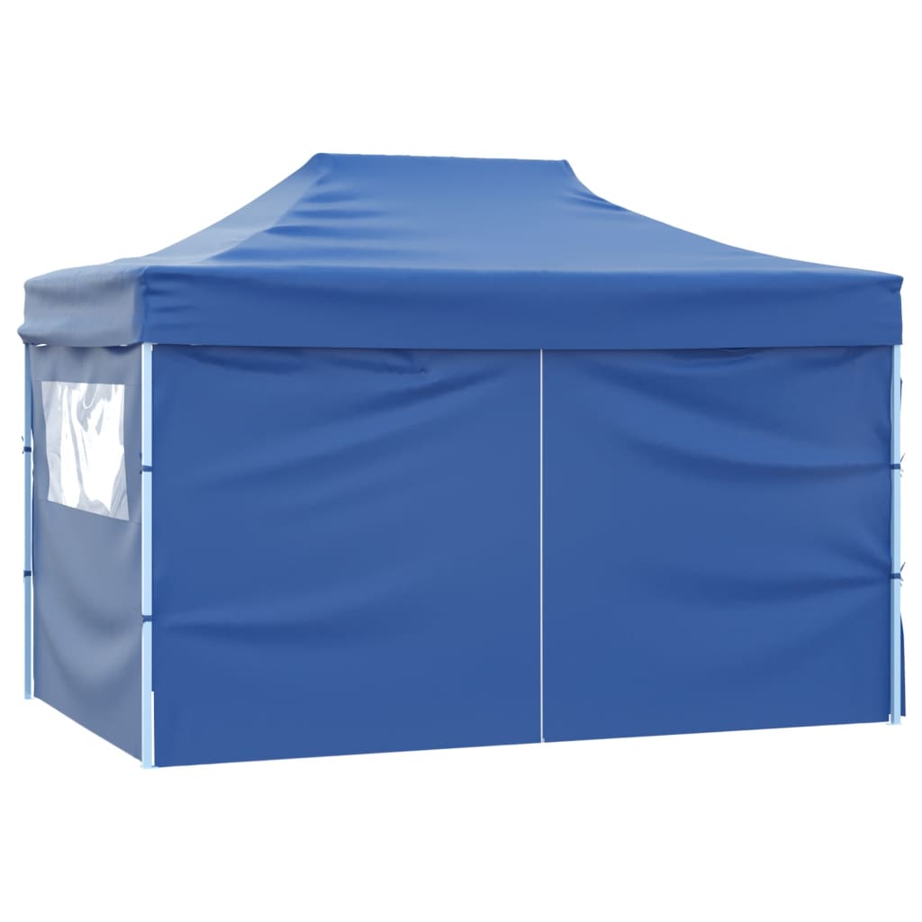 Foldable Tent Pop-Up with 4 Side Walls  Blue