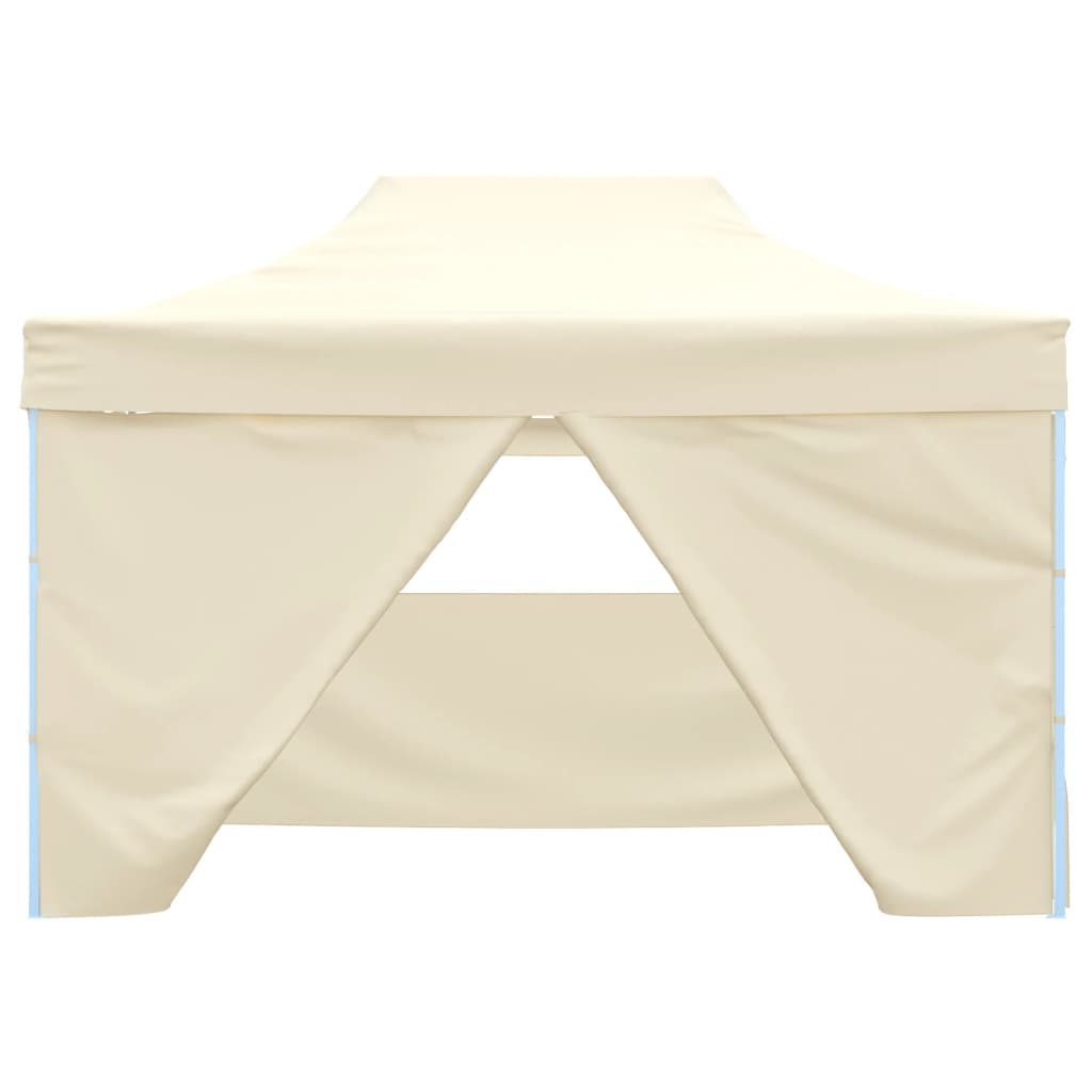 Foldable Tent Pop-Up with 4 Side Walls - Cream White