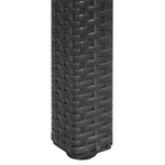 Garden Table Black  Poly Rattan