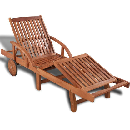 Sun Lounger Solid Acacia Wood - 31×27cm