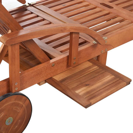Sun Lounger Solid Acacia Wood - 31×27cm