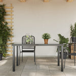 Garden Table Black - Aluminium and Glass