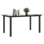 Garden Table Black - Aluminium and Glass