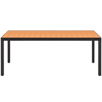 Garden Table Brown/  Aluminium and WPC